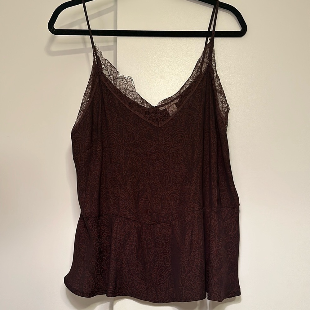 Purple Paisley, Silky Tank Top size 12